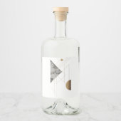 Minimalistisch ontwerp van de Abstracte geometrisc Likeurfles Etiket (Voorkant)