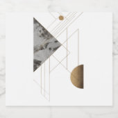 Minimalistisch ontwerp van de Abstracte geometrisc Likeurfles Etiket (Enkel label)