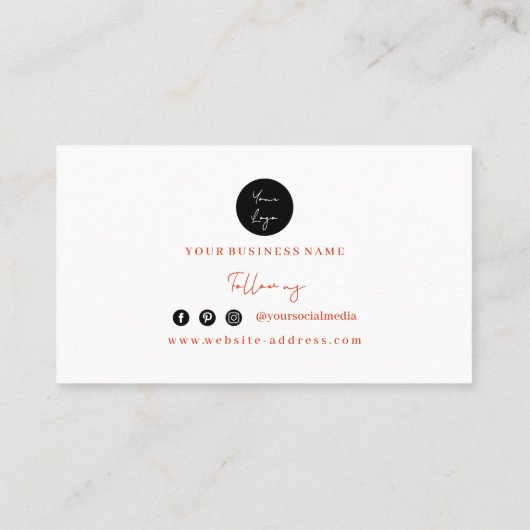 Minimalistisch ontwerp van de Loyalty-kaart voor t Klantenkaartje (Achterkant)