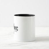 Minimalistisch ontwerp van de NYC-streepjescode en Mok (Midden)