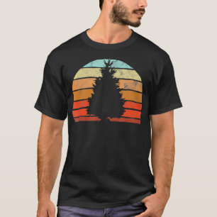 Minimalistisch ontwerp van de pijnboomstructuur me t-shirt
