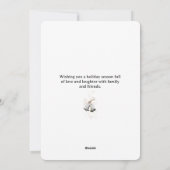 Minimalistisch ontwerp van een groenblijvende boom feestdagenkaart (Achterkant)