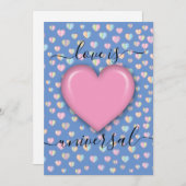 Minimalistisch ontwerp van elegant Love Save The Date (Voorkant / Achterkant)