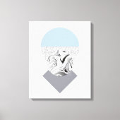 Minimalistisch ontwerp van golven en Stippen Canvas Afdruk (Voorkant)
