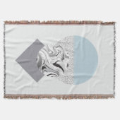 Minimalistisch ontwerp van golven en Stippen Deken (Voorkant)