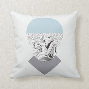 Minimalistisch ontwerp van golven en Stippen Kussen