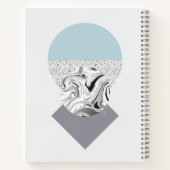 Minimalistisch ontwerp van golven en Stippen Notitieboek (Achterkant)