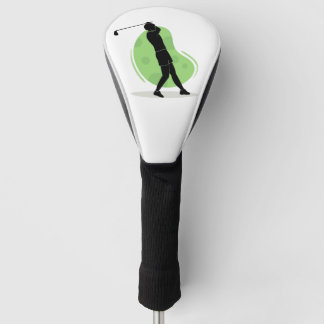 Minimalistisch ontwerp van het golfersilhouet golfheadcover