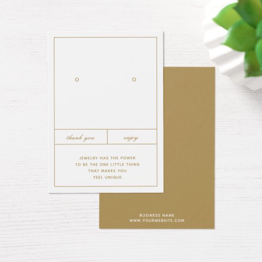 Minimalistisch ontwerp van juwelen-Kaart Visitekaartje (Bureau)