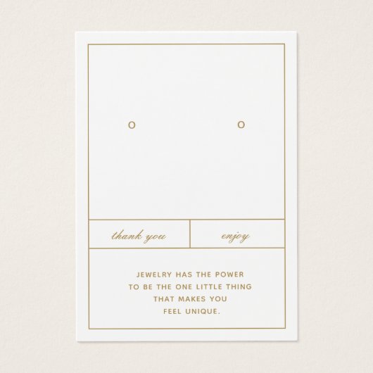 Minimalistisch ontwerp van juwelen-Kaart Visitekaartje (Voorkant)