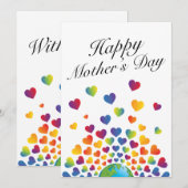 Minimalistisch ontwerp van Moederdag Kaart (Voorkant / Achterkant)