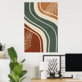 Minimalistisch ontwerp van natuurlijke vorm poster (Thuiskantoor)