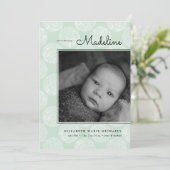 Minimalistisch ontwerp voor baby ANNOUNCEMENT (Staand voorkant)