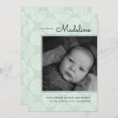 Minimalistisch ontwerp voor baby ANNOUNCEMENT (Voorkant / Achterkant)