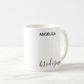 Minimalistisch ontwerp voor bruidsmeisje cadeau me koffiemok (Voorkant rechts)