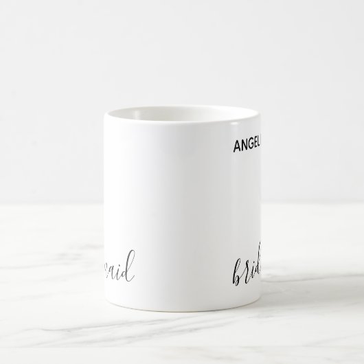 Minimalistisch ontwerp voor bruidsmeisje cadeau me koffiemok (Center)