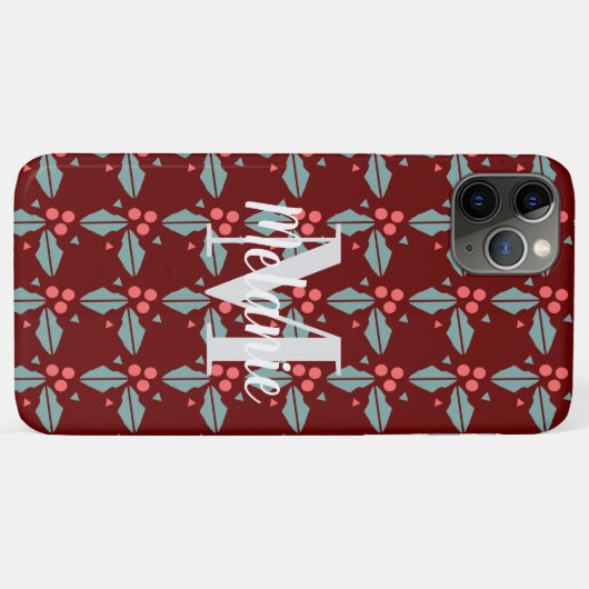Minimalistisch ontwerp voor kerstboomvertakking Case-Mate iPhone case (Achterkant (horizontaal))