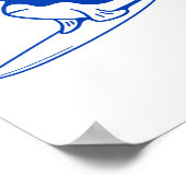 Minimalistisch ontwerp voor surfers. Mudskipper is Poster (Hoek)