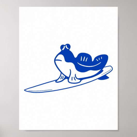 Minimalistisch ontwerp voor surfers. Mudskipper is Poster (Voorkant)