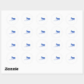 Minimalistisch ontwerp voor surfers. Mudskipper is Ronde Sticker (Vel)