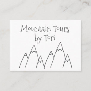 Minimalistisch ontwerp voor Visitekaartje met berg