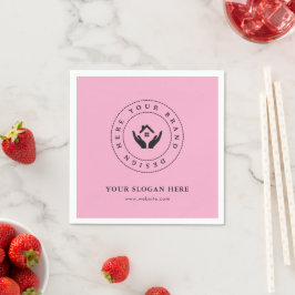 Minimalistisch ontwerp voor zakelijk merkgebruik o servet