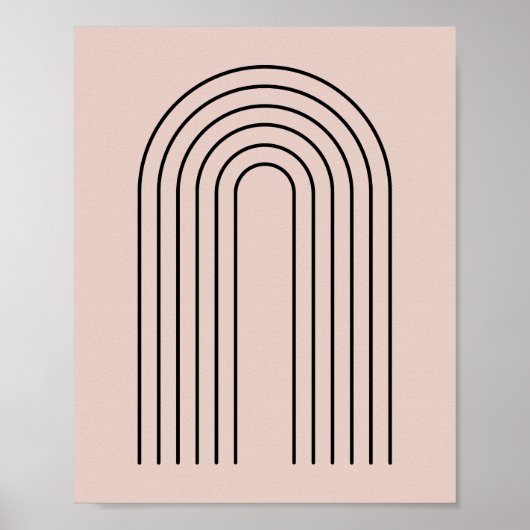 Minimalistisch ontwerp voor zwarte boog poster (Voorkant)