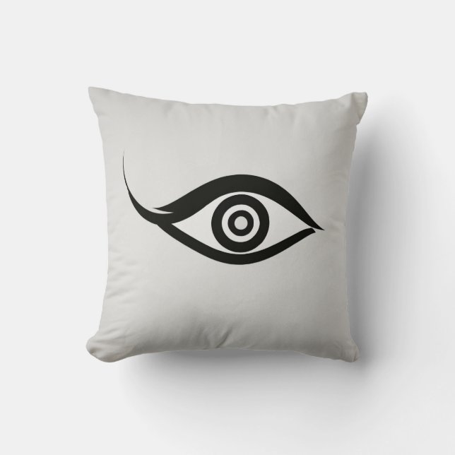 "Minimalistisch oog Logo kussen" Kussen (Voorkant)