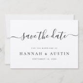 Minimalistisch ooghoudenhuwelijk save the date (Voorkant)