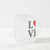 Minimalistisch oogmerk voor liefhebbers matglas koffiemok (Voorkant rechts)