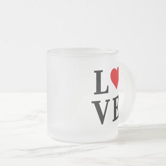 Minimalistisch oogmerk voor liefhebbers matglas koffiemok (Voorkant rechts)