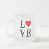 Minimalistisch oogmerk voor liefhebbers matglas koffiemok (Links)