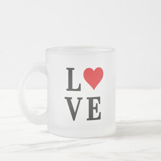 Minimalistisch oogmerk voor liefhebbers matglas koffiemok (Links)