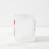 Minimalistisch oogmerk voor liefhebbers matglas koffiemok (Center)