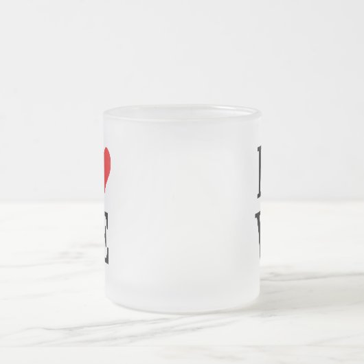 Minimalistisch oogmerk voor liefhebbers matglas koffiemok (Center)