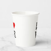 Minimalistisch oogmerk voor liefhebbers papieren bekers (Links)