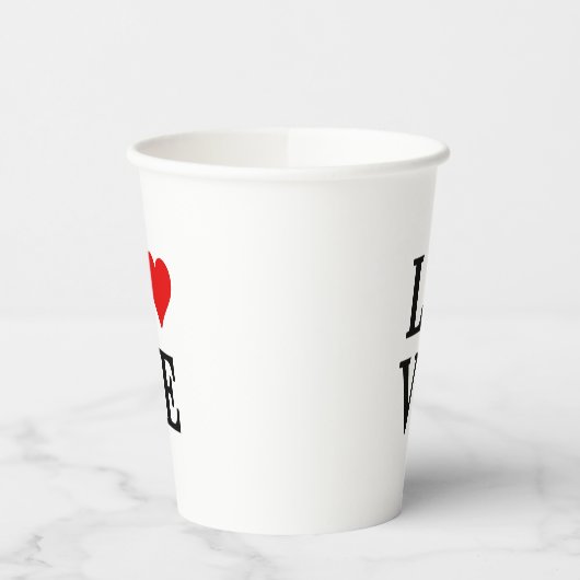 Minimalistisch oogmerk voor liefhebbers papieren bekers (Links)