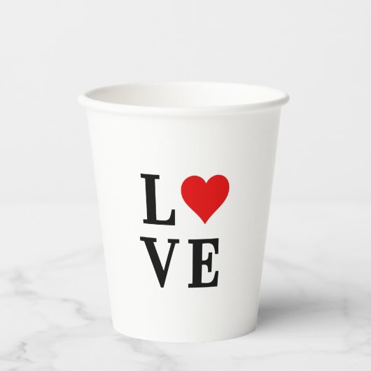 Minimalistisch oogmerk voor liefhebbers papieren bekers (Voorkant)