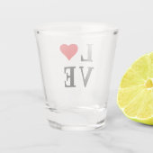 Minimalistisch oogmerk voor liefhebbers shot glas (Achterkant)