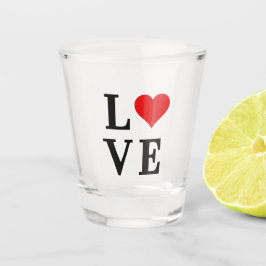 Minimalistisch oogmerk voor liefhebbers shot glas