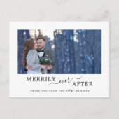 Minimalistisch ooit na Pas getrouwd Dank u wel Feestdagenkaart (Voorkant)