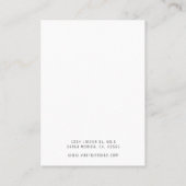 Minimalistisch oorscherm visitekaartje (Achterkant)
