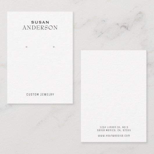 Minimalistisch oorscherm visitekaartje (Voorkant / Achterkant)