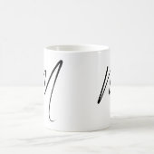 Minimalistisch op maat gemaakt script monogram koffiemok (Center)