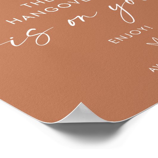 Minimalistisch open balkteken voor bruiloft | Mode Poster (Hoek)