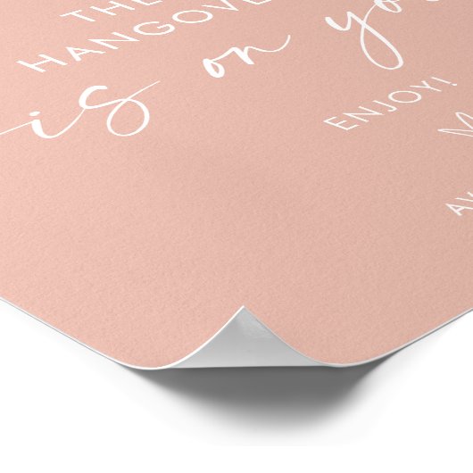 Minimalistisch open balkteken voor bruiloft | Mode Poster (Hoek)