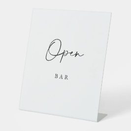 Minimalistisch Open Bar Bord Modern Elegante Bruil Reclamebord Met Voetstuk