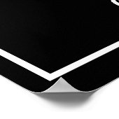 Minimalistisch openbordeken voor zwarte bruiloft poster (Hoek)