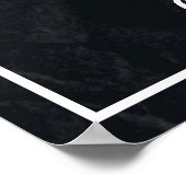 Minimalistisch openbordeken voor zwarte bruiloft poster (Hoek)