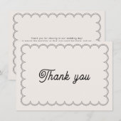 Minimalistisch opgeblazen rand Hartelijk dank Bedankkaart (Voorkant / Achterkant)